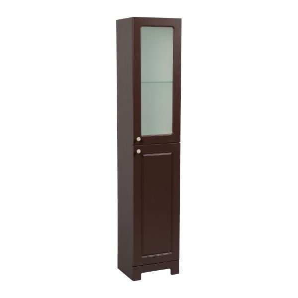Side Vanity Cabinet Classic Collection Brown Matte Color 14"
