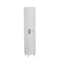 Side Vanity Cabinet WOODMIX Collection White Matte Color 12"